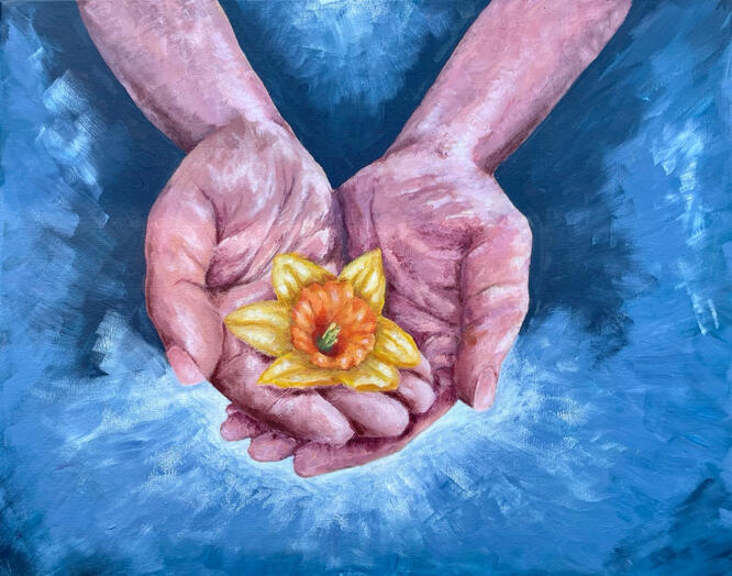 *Budding Beginnings - acrylic painting on a 24x20 canvas